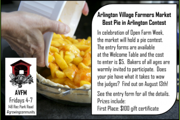 Best Pie Contest at the Arlington Village Farmers Market | Open Farm Week 2021